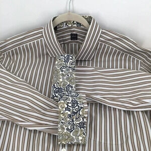 Ike Behar Men’s Striped Long Sleeve Shirt